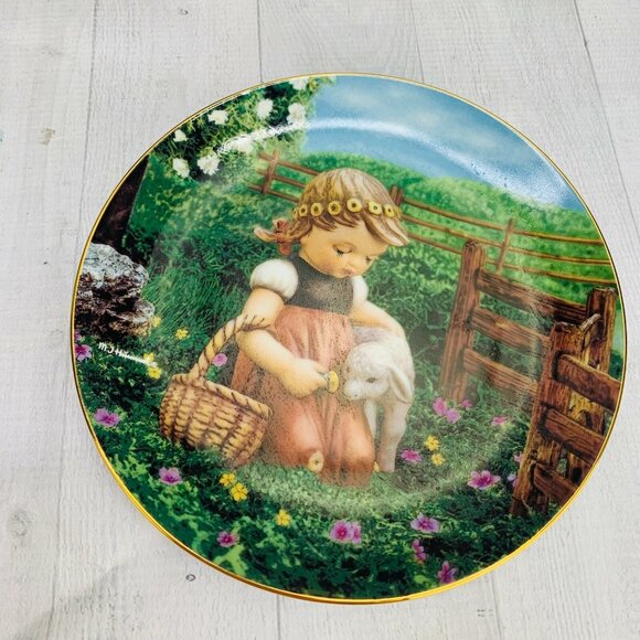 90's Danbury Mint M J Hummel GENTLE FRIENDS Animals Collection Plates Set of 3 - Picture 2 of 9
